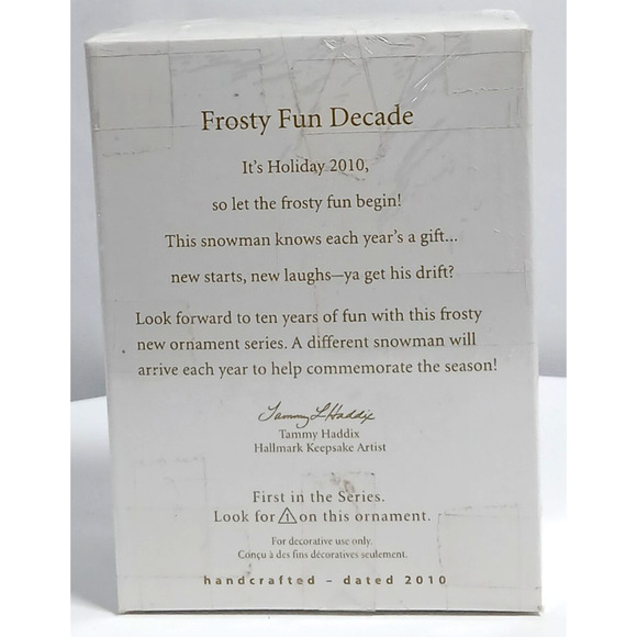 2010 Hallmark Frosty Fun Decade 2010 Ornament - Picture 2 of 2